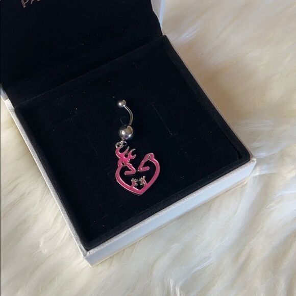 𝅺NEW Deer silhouette family of 4 belly ring - Picture 1 of 1